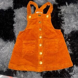 Tahari Kids Orange Corduroy Overalls